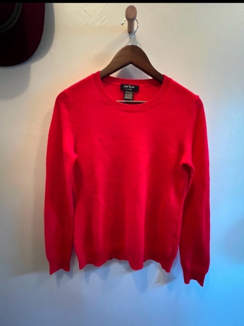 Womens red cashmere sweater